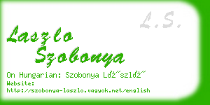 laszlo szobonya business card